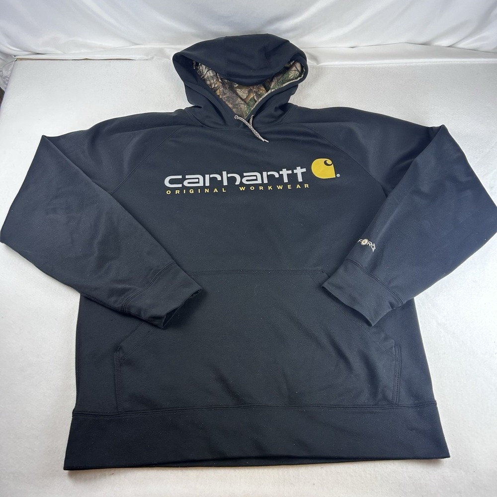 Carhartt Men's M Force Extremes Hoodie Black/Yellow Camo Hoodie Workwear